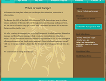 Tablet Screenshot of escape-spa-llc.com
